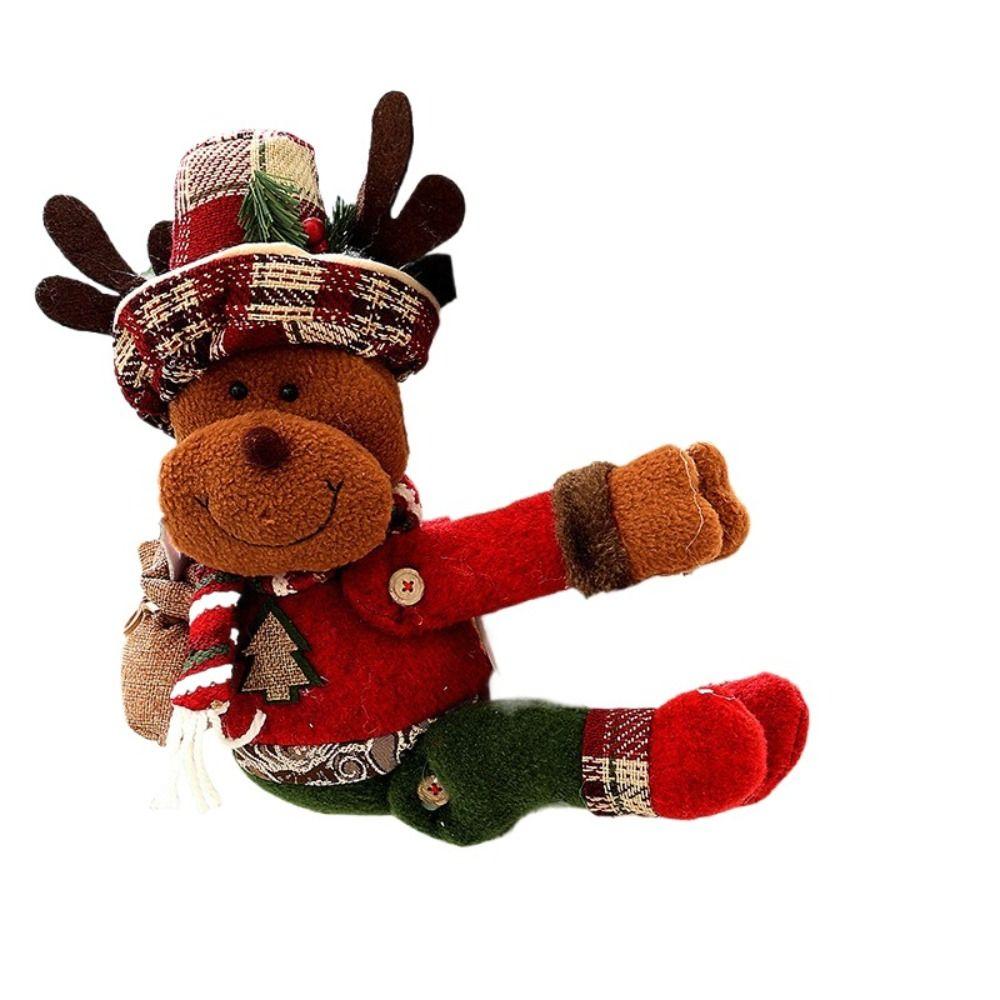 Snowman Santa Claus Curtain Tieback Elk Kawaii Christmas Curtain Ties Doll Classic Cartoon Curtain Buckle Christmas Decoration