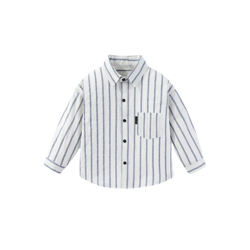 Pure Cotton Kids Shirt Gingham Spring and Autumn Boys and Girls Shirt Long Sleeves Children Lapel Cardigan Casual Tops