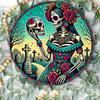 Vintage Tin Sign Metal Wall Art Round Decor Home Kitchen Garden