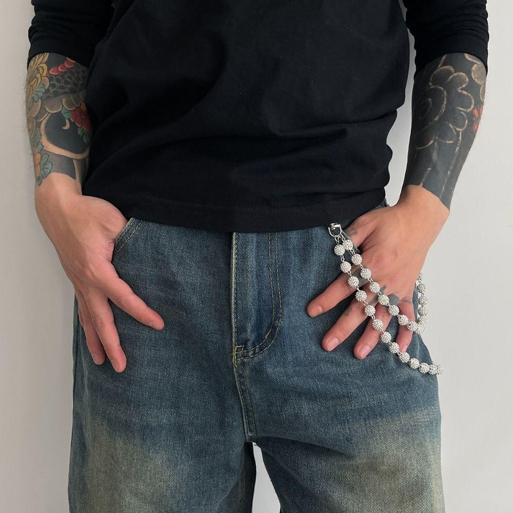 Tassel Pearl Waist Chain Turquoise Pants Chain Retro Punk Belt Chain  Jeans