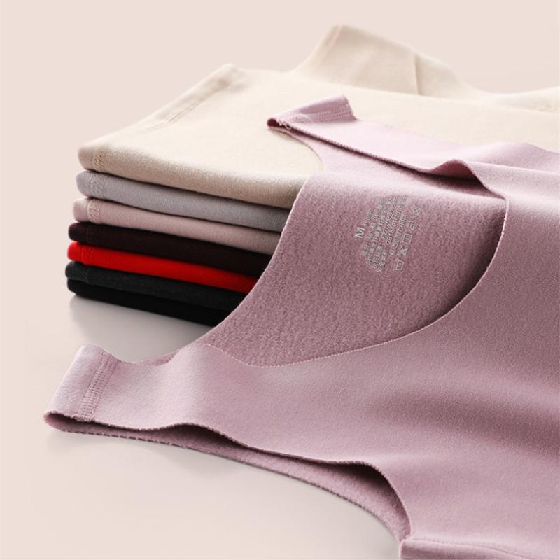 Autumn and Winter Thermal Vest Women's Seamless Women's Suspender Fleece Single Top Bottoming Shirt