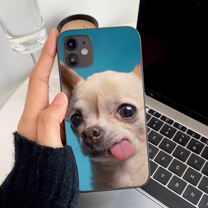 Cute Pet Chihuahua Dog Phone Case for iphone 13 8 7 6S Plus X 5S SE 2020 XR 11 12 mini pro XS MAX