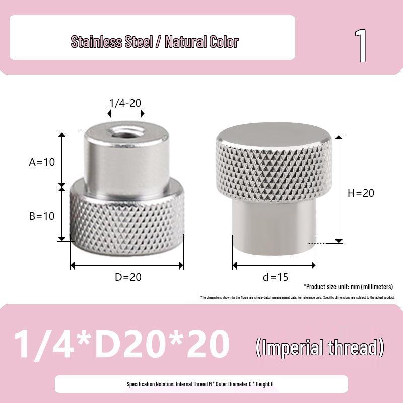 Hongkangming Stainless Steel Knurled Hand-Twist Nut for M3-M12.