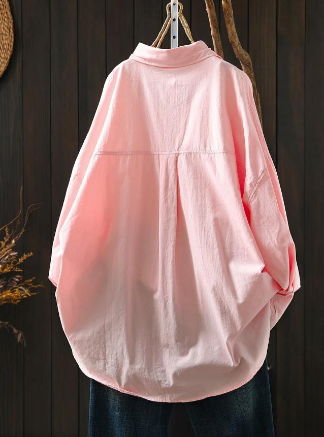 European station shirt women's high sense 1116 new spring clothing fat mm double pocket temperament versatile long-sleeved shirt jacket