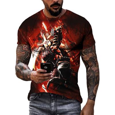Summer Fashion New Cool Japanese Samurai Graphic T Shirts Men Casual 3D Printed Street Style Round Neck Quick-drying T-shirt Top