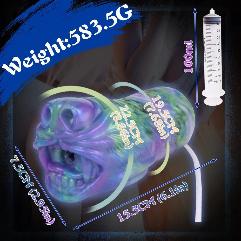 Squirt Masturbation Cup Silicone Masturbator Men's Penis Training Adult Gay Sex Toys for Men Doll Pussy Sucking Blowjob