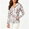 Chaqueta Ligera con Cremallera y Capucha para Mujer, Manga Larga, Estampado Floral, Protección Solar, Ropa Exterior con Bolsillos
