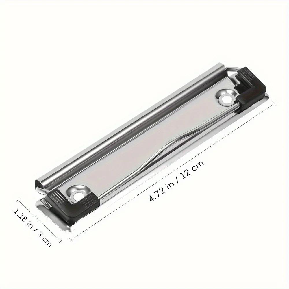 10Pcs File Folder Document Board Clips Clamps White Metal Scissors Clipboard Holder Mountable Office Mini Binder