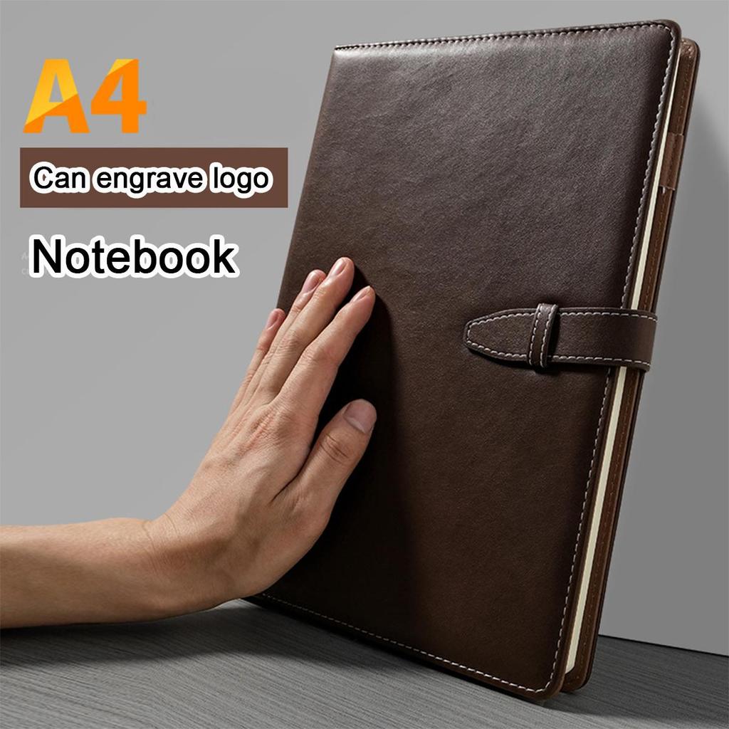A4 Thickened Large Student Subject Notebook, Student Business Notepad, Diary, Meeting Excerpt Book, 100 Sheets 200 Pages