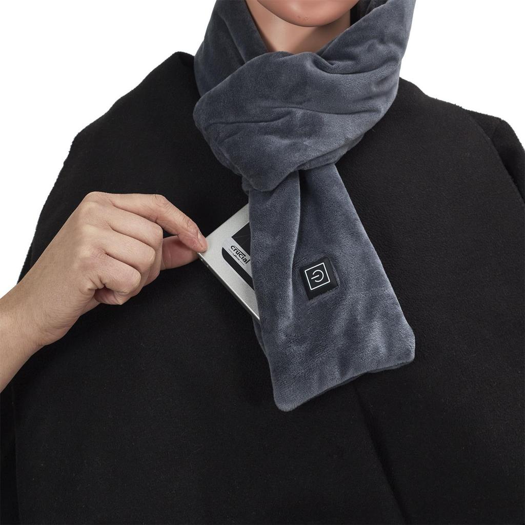 Intesi Universal Gray USB Heated Scarf