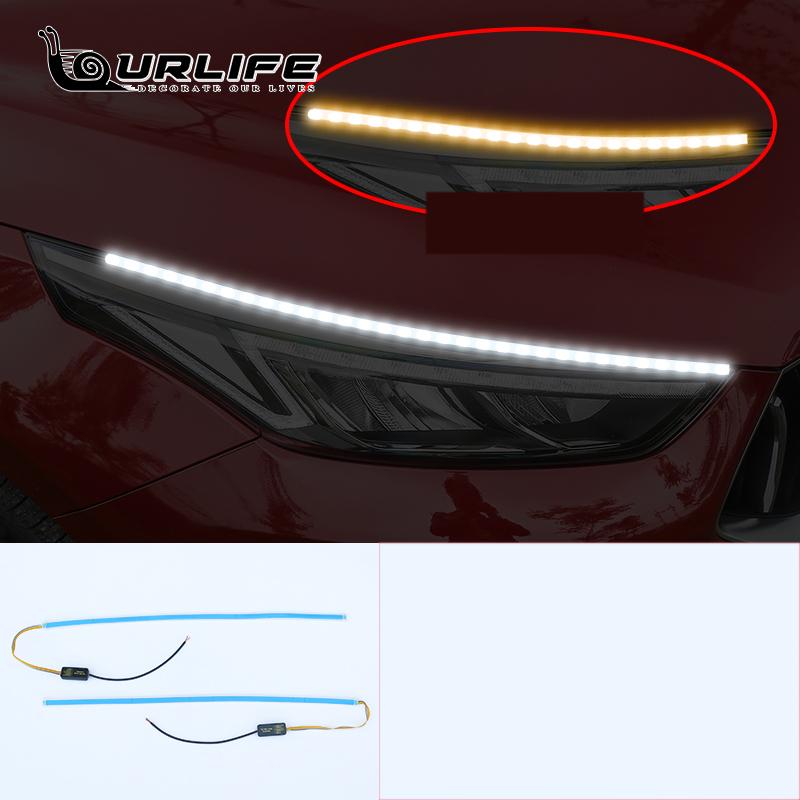 LED Car Daytime Running Light Waterproof Strip Auto Headlights White Turn Signal Brake Lights 12V For Kia Optima