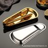 Zhishi Nordic Gold Stainless Steel Fan-Shaped Serving Tray
