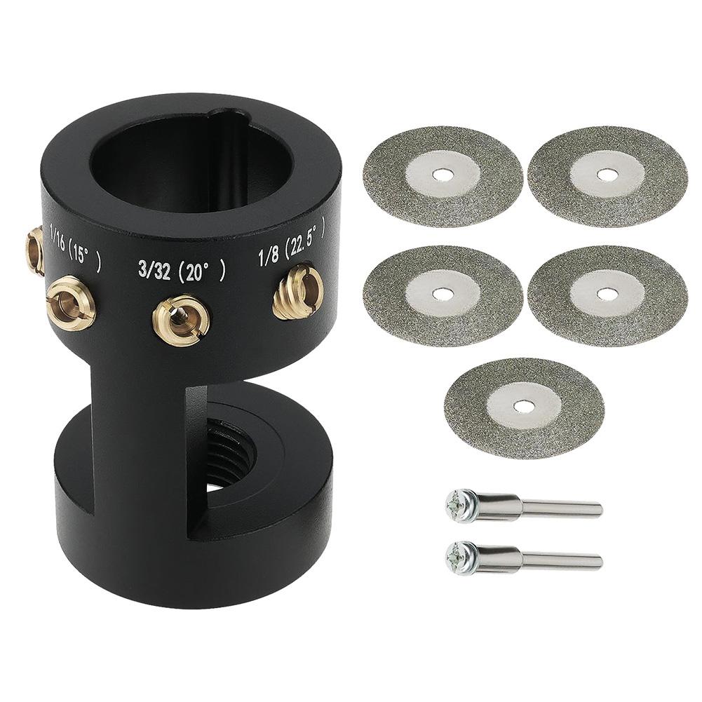 Tungsten Electrode Sharpener Grinder Head Multi Angle & Offsets with Wheels & Connecting Rod for Precision TIG Welding