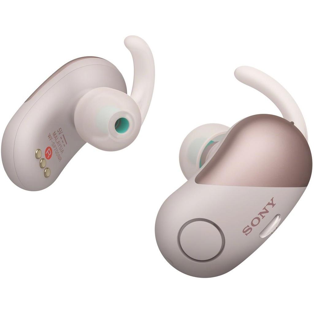 Sony True Wireless Amazon Alexa Bluetooth Separate Left and Right 2018 Pink WF-SP700N Noise-Canceling Earphones Built-in, Compatible, Headphones,