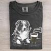 Comfort Colors Australian Shepherd Drinking Beer Shirt, Funny Animal Graphic Tee, Silly Sarcastic Aussie Novelty Meme Tee, Dog Lover Gift
