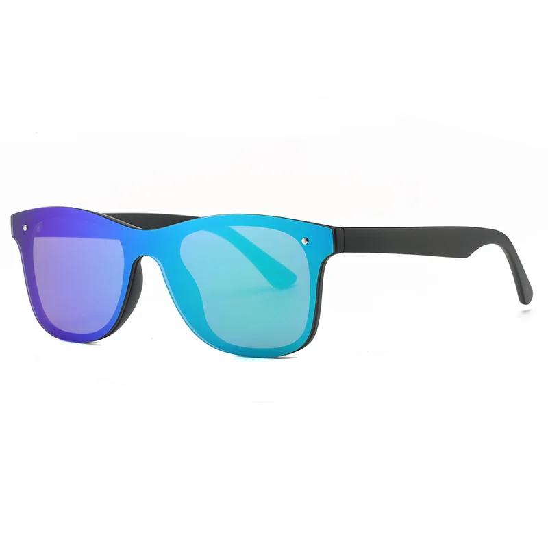 Mode Européenne Américaine Et Lunettes de Soleil Colorées Monobloc Lunettes de Soleil Sans Monture Coupe-Vent Visières Solaires d'Extérieur Anti-Ultraviolets