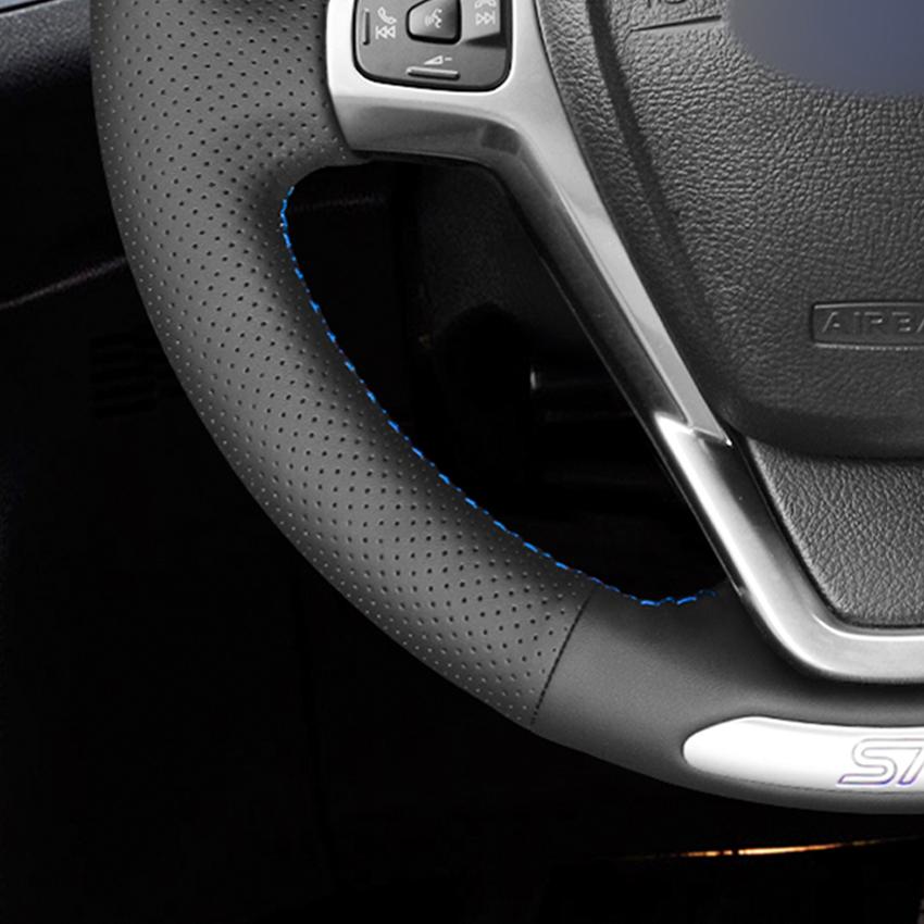 Черный искусственный кожаный синий маркер — фото 6