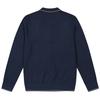 FERRAROMILANO Men'S Solid Long Sleeve Collared Sweater Deep Blue (Am0Dts10145)