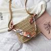 SCIONE Straw Small Bag Female New Summer Forest Woven Silk Scarf Fairy Bucket Bag Girl Messenger Beach Bag
