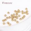 Fashion 18K Gold Plated Inlay Zircon Round Spacer Beads For Needlework Natural Stones Beading Jewelry Making DIY Accessories