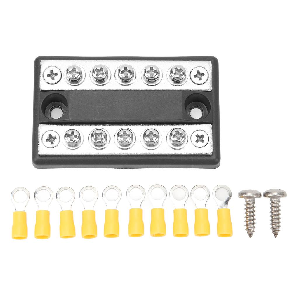 DC 12V‑48V 100A 5 Way Dual Row Fuse Block Power Distribution Block for Cars RVs Boats Yachts Power Systems