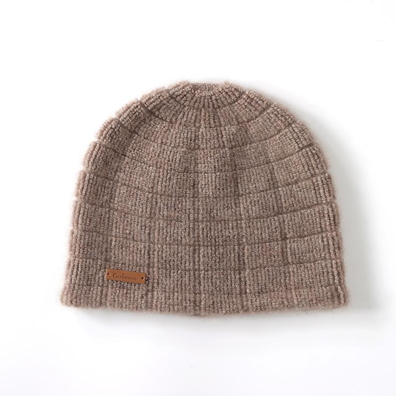 Soft Cashmere Hat Autumn and Winter New Style Unisex Casual Ear Protection Solid Color Hat Fashionable Knitted Hat