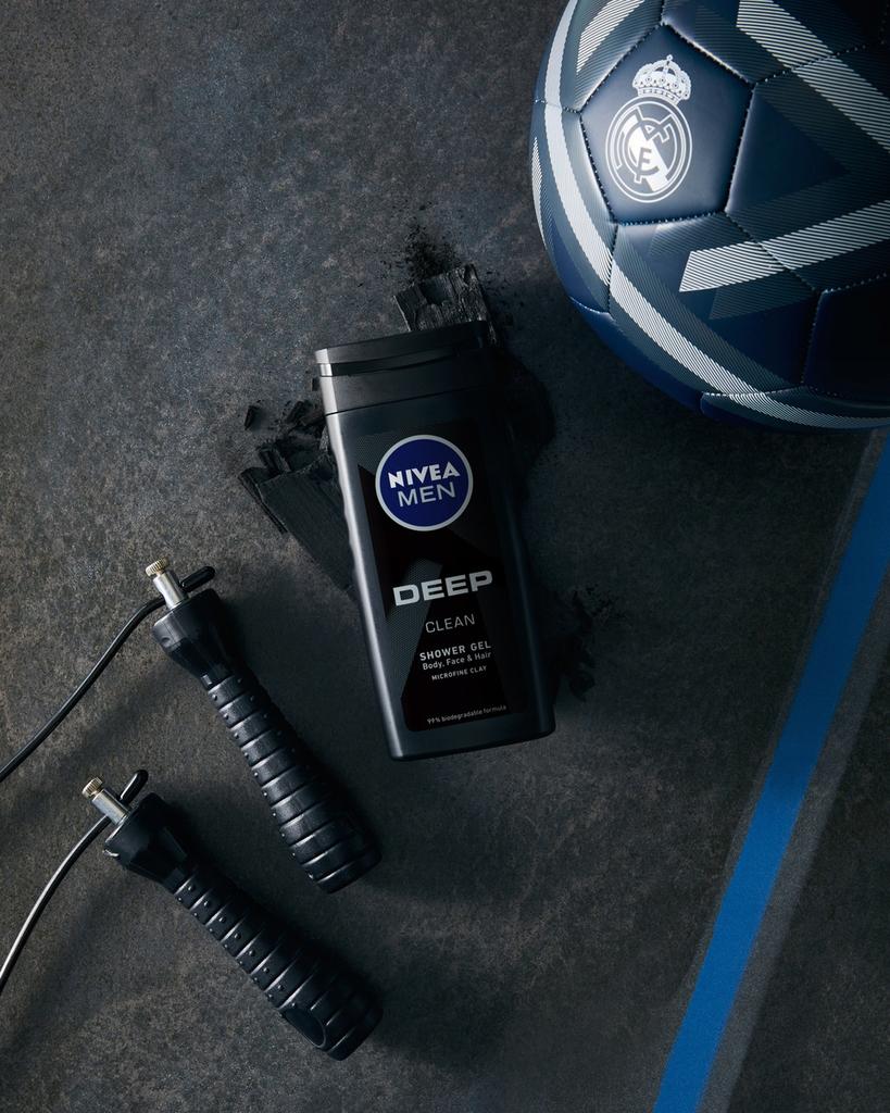 Nivea Men Deep Clean Żel Pod Prysznic Męski 3W1 - Płyn Do Mycia 250Ml