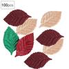 100pcs Artificial Plants Leaves Mixing Color Artificial Plants Leaves for Cloth Sticker DIY
