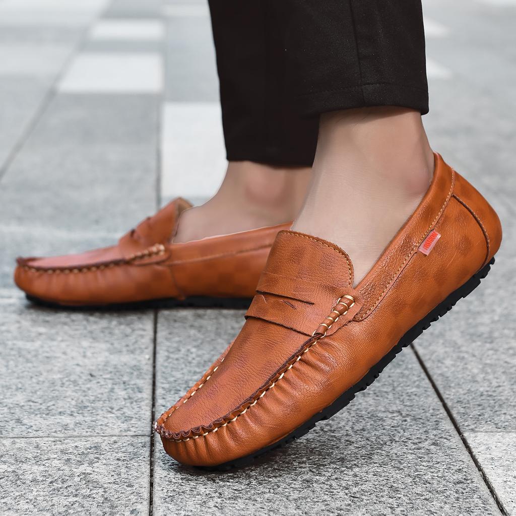 Pánské mokasíny, ležérní boty na řízení, měkké mokasíny, ploché boty, společenské boty