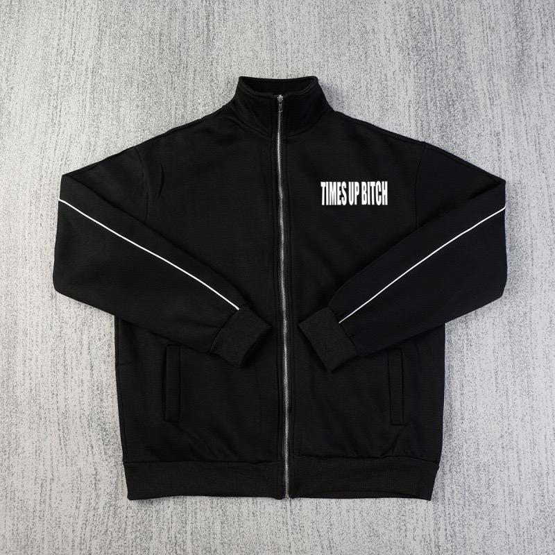 BeatStreet Sweatshirts Homme 2026 Automne Hiver Nouveauté Fermeture Éclair Simple Manches Longues Hauts Couleur Contrastée Homme Coupe Ample Confort Sportswear Beau