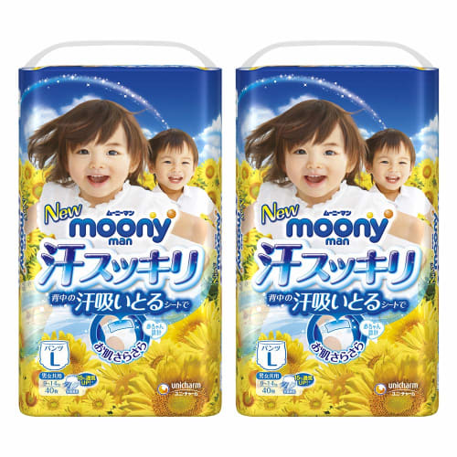 

[Pants L size] Moonyman sweat refreshing 2019 improved (9~14kg) 80 sheets (40 sheets x 2) Case product