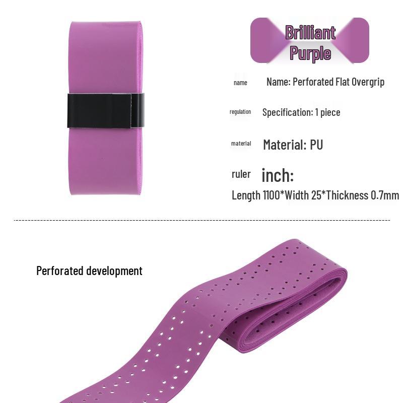 Perforated PU Overgrip: Non-slip Sweatband for Badminton & Tennis Rackets
