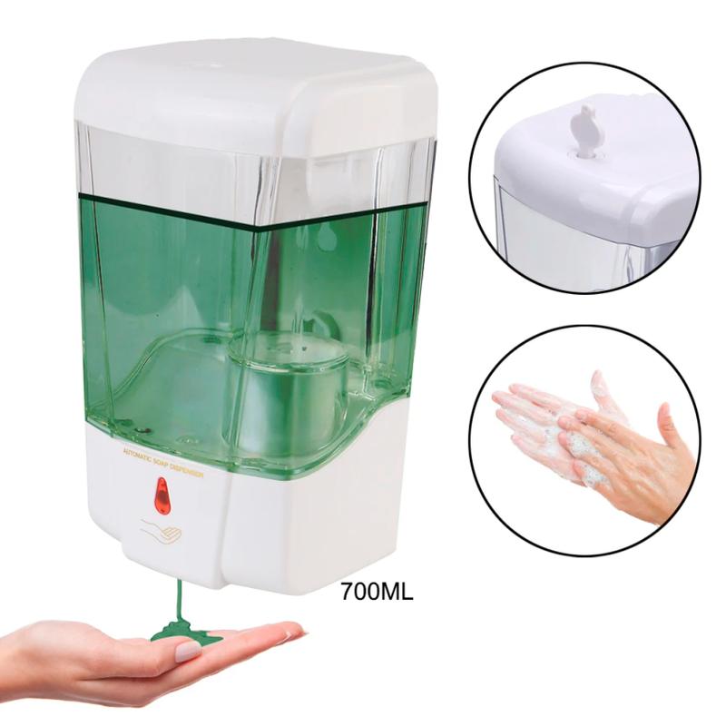 Touch-free Lotion Pump Touchless Liquid 600ml for Kitchen Bathroom Automatic IR Sensor Soap Dispenser Wall-Mount 600ml