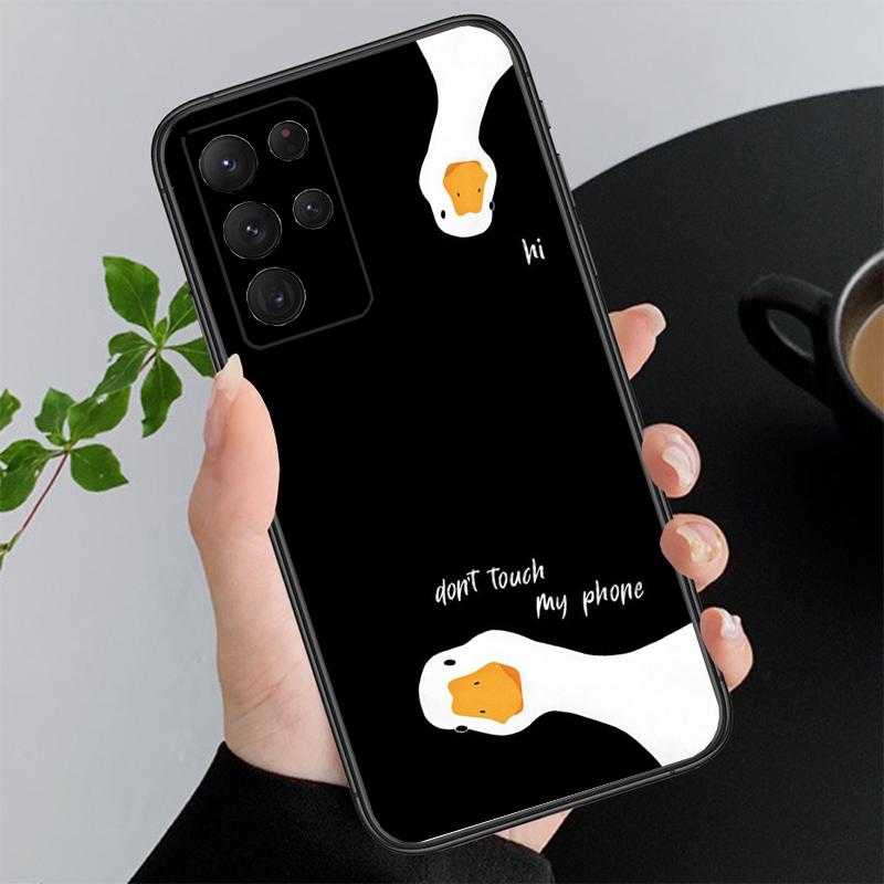 Cartoon Duck Phone Case For Samsung A15 A35 A55 A52 A53 A54 A33 A34 A25 A05S A16 A14 A05 A13 M15 M55 M35