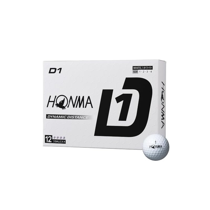 HONMA 2024 Honma D1 BT2401 White (1 dozen, 12 pieces)