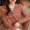 Women's 100% Wool Warm Turn-Down Collar Zipper Cardigan - Autumn/Winter Casual Style