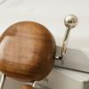 Rustikaler Saugnapfhaken 4 Haken Wandmontierter Organizer Kleiderbügel Holz-Kleiderbügel mit Edelstahlhaken für Eingangsbereich Schlafzimmer zu Hause