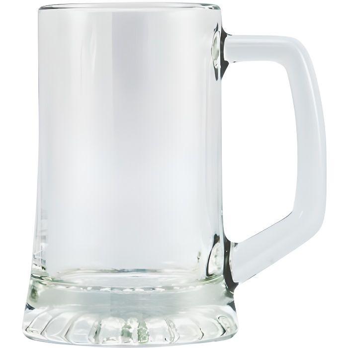 Chopes à bière - Artisan - 32 cl - Verre transparent - Lot de 4 - Compatible lave-vaisselle