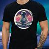 T-Shirt Herren Meditierender Astronaut Motiv Baumwolle Größe XS bis 5XL