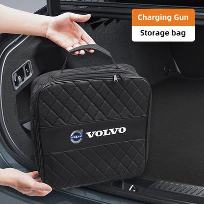 Car Leather Storage Bag High-capacity Auto Trunk Handbag For Rdesign Polestar AWD V50 S60 XC60 S40 XC40 XC90 V60 S80 S90 V