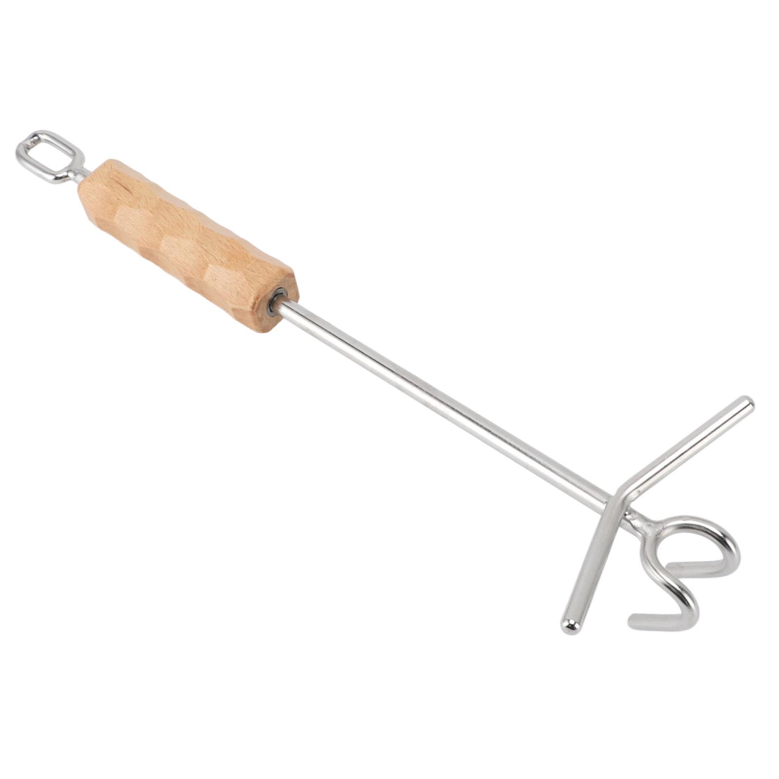 

Lid Lifter Tool Camp Cast Iron Pot Non Scald Lengthening Stainless Steel Double Hook Driver 36cm