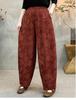 Trendy High-Waisted Wide-Leg Harem Pants for Middle-Aged & Elderly Women - Retro, Loose, Elastic & Flattering Fit