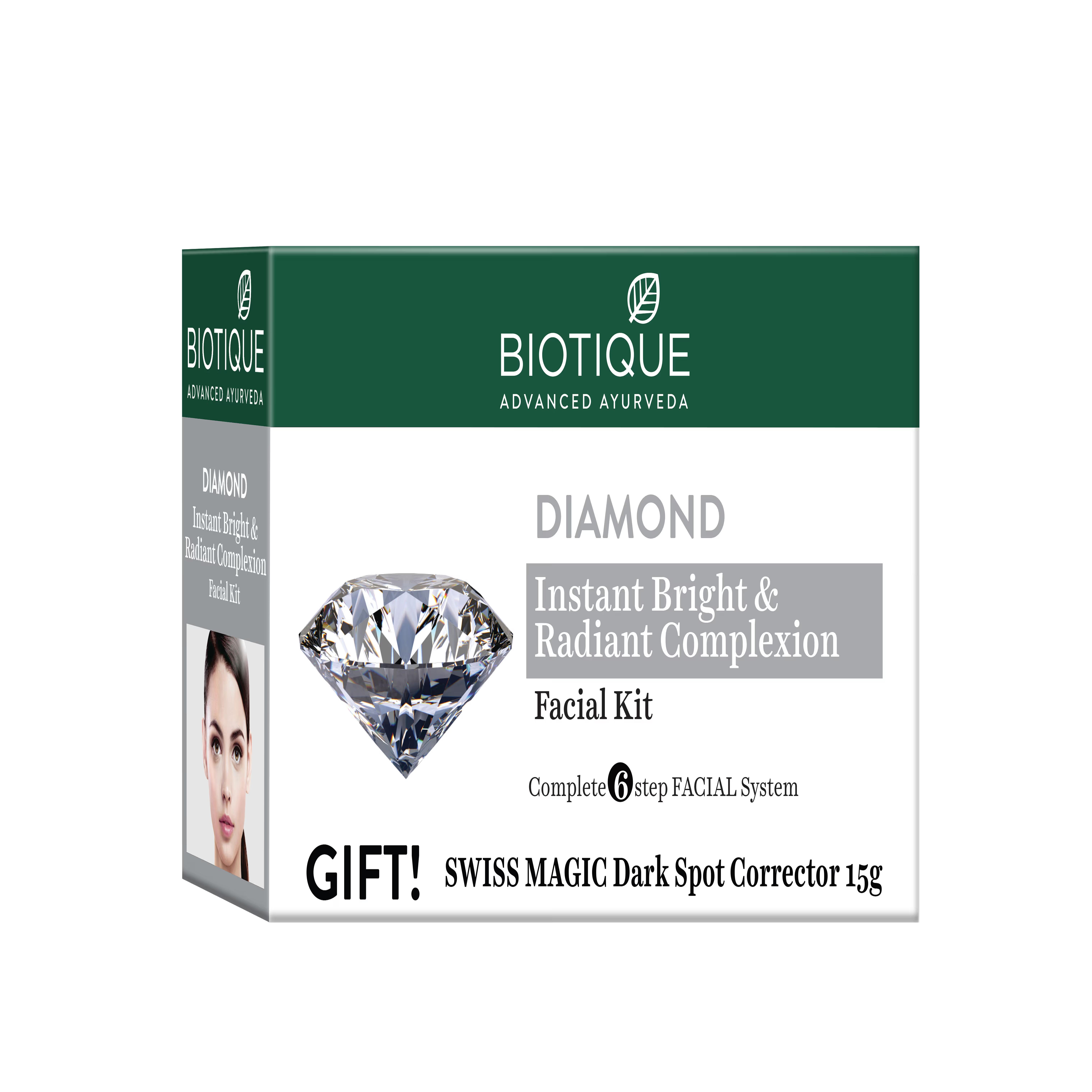 

Biotique Diamond Instant Bright & Radiant Набор для лица для лица (65 г)