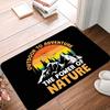 Outdoor Camping Doormat Mountain Adventure Decorative Mat Non-Slip Indoor/Outdoor Entryway Rug for Home Camping Lover Gift