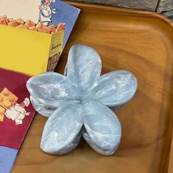 Hair Claw Flower Shape Stable Grip Summer Back Head Hair Clip Bright Color Non-Slip Shower Hair Claw Hair Accessories