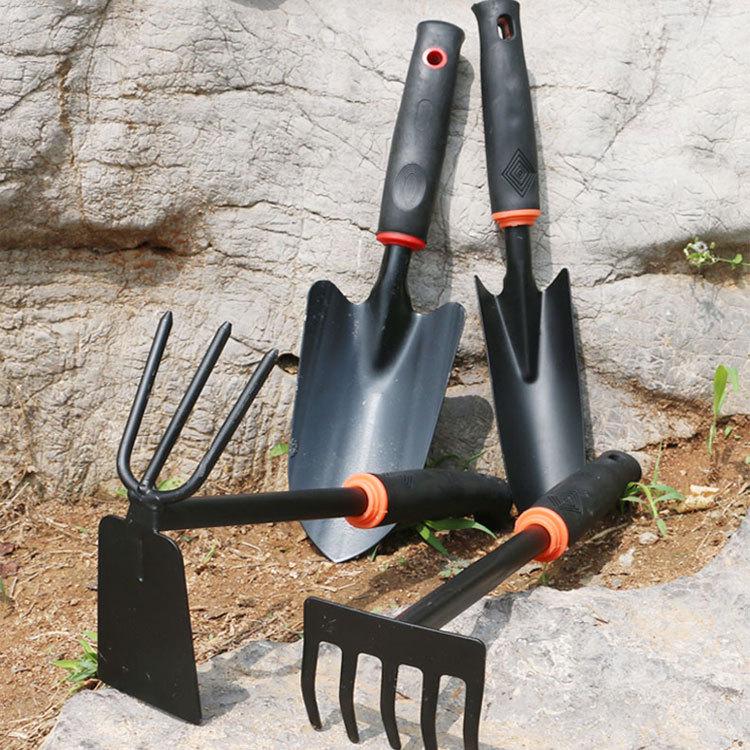 Gardening Tool Set: Small Outdoor Shovel, Hoe, Rake for Planting Flowers & Vegetables
