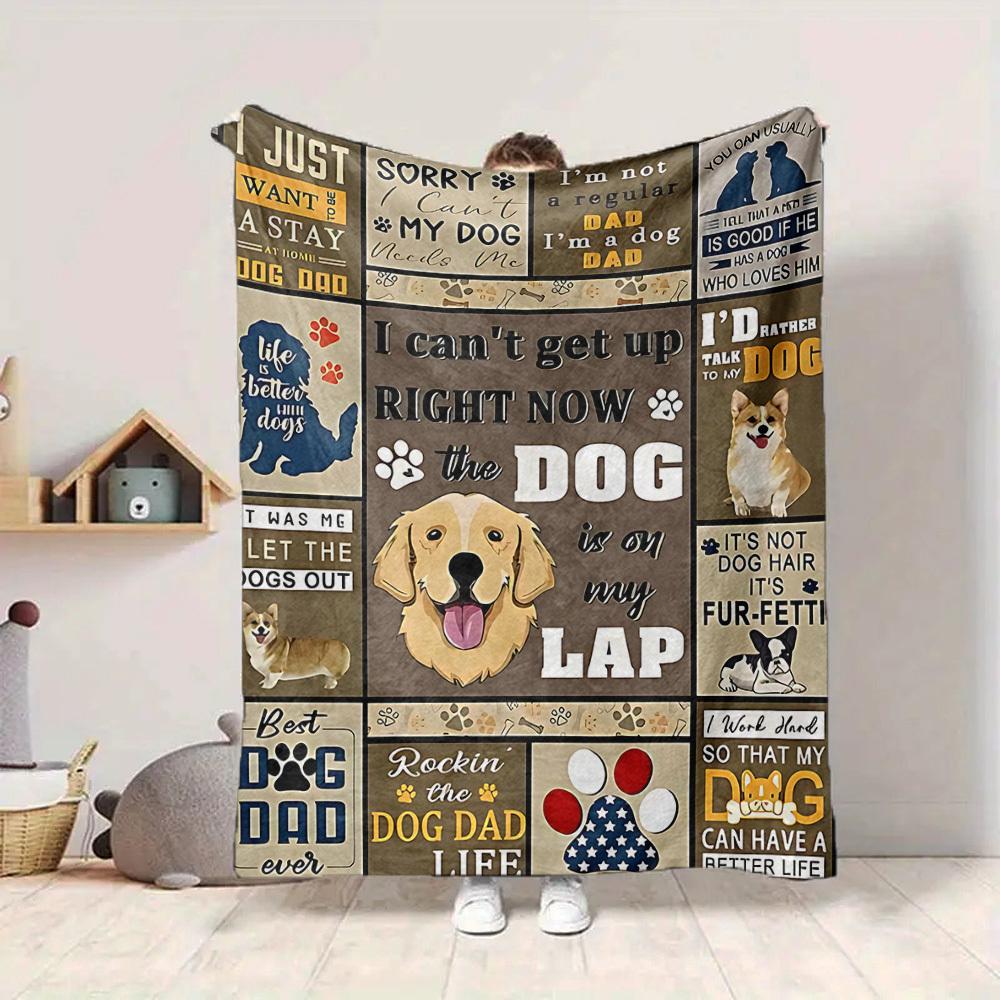 1pc Pet Lover Gifts Blanket, Lightweight Flannel Throw For Sofa, Bed, Travel, Camping, Livingroom, Office, Couch, Chair