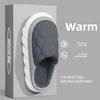 Down Cotton Slippers for Men, Anti Slip and Warm Home Waterproof Cotton Slippers for Women, Thick Soled Woolen Slippers for Home Use in Winter