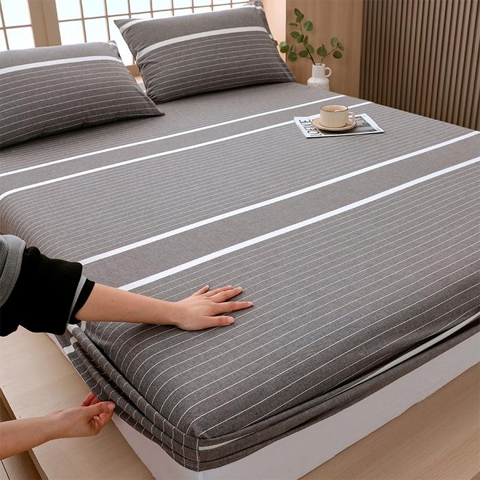 

2025 new cotton yarn-dyed AB version washed cotton single product series-A version single bed hat, bed hat single piece 90x200x15cm 1pcs