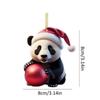 Nieuwe Kerst Panda Hanger Kerstboom Acryl Cartoon Panda Huisdecoratie Auto Decoratie